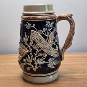 Vintage Altmeister Urtyp Hand Painted German Stoneware Beer‎ Stein No Lid
